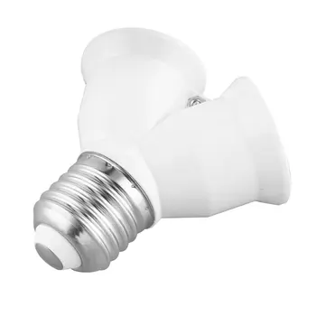 Brand Quality E27 to 2xE27 1 to 2 Y Shape LED Halogen CFL Bulb Base Light Lamp Splitter Split Adapter Converter Socket Extend
Brand Quality E27 to 2xE27 1 to 2 Y Shape LED Halogen CFL Bulb Base Light Lamp Splitter Split Adapter Converter Socket Extend