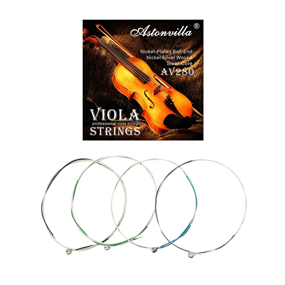 High Quality Viola String Strings Full Set (E-A-D-G) Steel Core Nickel-Silver Wound Nickel-plated Ball End for 14"-16" Violas
High Quality Viola String Strings Full Set (E-A-D-G) Steel Core Nickel-Silver Wound Nickel-plated Ball End for 14"-16" Violas