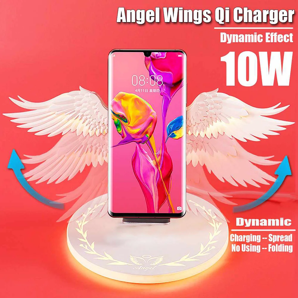 Angel Wireless Charging 10W Qi Quick Charging For Iphone X XR Samsung Note 10 Pro Huawei P30 Lite Redmi Note 7 8 Fast Charger
Angel Wireless Charging 10W Qi Quick Charging For Iphone X XR Samsung Note 10 Pro Huawei P30 Lite Redmi Note 7 8 Fast Charger