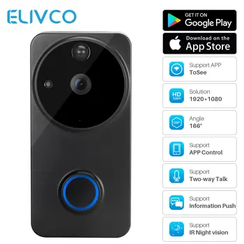 Video Doorbell WiFi 1080P Smart Door Bell Camera Two Way Talk Infrared Night Vision Home Security Monitor Remote Recording
Video Doorbell WiFi 1080P Smart Door Bell Camera Two Way Talk Infrared Night Vision Home Security Monitor Remote Recording