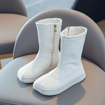 Fashion Single Boots Autumn Winter 2020 New Children's High Boots Girls Martin Boots Simple Soft Wear-resistant Girls Shoes E05 
Fashion Single Boots Autumn Winter 2020 New Children's High Boots Girls Martin Boots Simple Soft Wear-resistant Girls Shoes E05