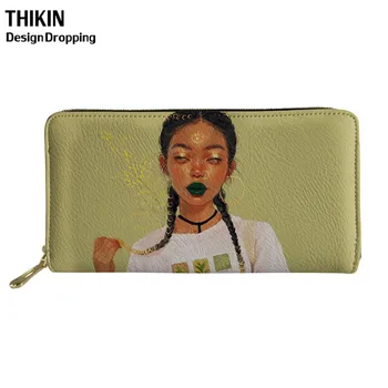 THIKIN American African Black Girl Art Women Long Wallet Fashion Lady Purse with Card Holder Phone Coin Pocket Wallet Handbags
THIKIN American African Black Girl Art Women Long Wallet Fashion Lady Purse with Card Holder Phone Coin Pocket Wallet Handbags