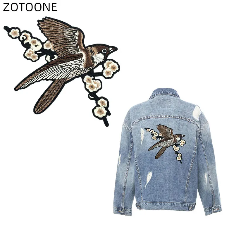 ZOTOONE Iron on Sewing Patch for Jeans Sew on Plum Bird Patches for Embroidery Big Back Cloth Fabric Applique DIY Crafts Sticker
ZOTOONE Iron on Sewing Patch for Jeans Sew on Plum Bird Patches for Embroidery Big Back Cloth Fabric Applique DIY Crafts Sticker