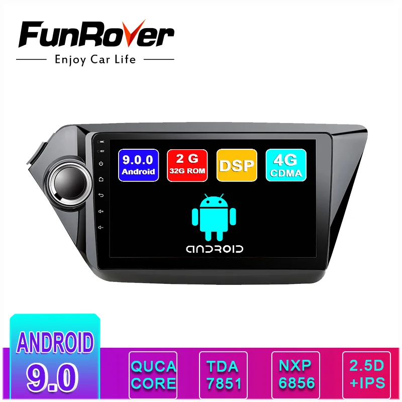 FUNROVER 2.5D+IPS android 9.0 car dvd player gps navigation for Kia k2 RIO 3 2010 -2015 car radio stereo dvd gps DSP BT WIFI
FUNROVER 2.5D+IPS android 9.0 car dvd player gps navigation for Kia k2 RIO 3 2010 -2015 car radio stereo dvd gps DSP BT WIFI