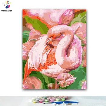 DIY Coloring paint by numbers Pink flamingo in the grass paintings by numbers with kits 40x50 framed
DIY Coloring paint by numbers Pink flamingo in the grass paintings by numbers with kits 40x50 framed