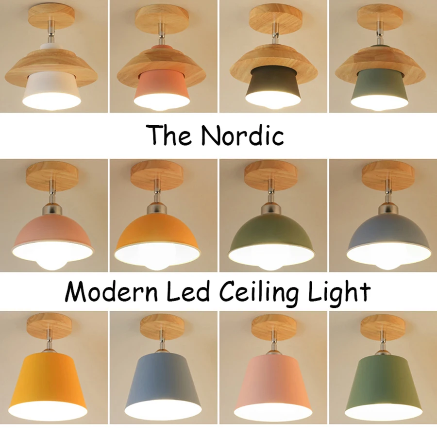 

Modern Led Ceiling Light Industrial Nordic Ceiling Lamp Flush Mount Hallway Stairway Aisle Kitchen Porch Living Room Lights E27