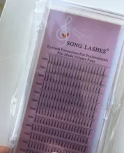 Pestañas SONG 0,07, 0,10mm de grosor, Tallo largo, plumas voluminosas prefabricadas, para salón y pestañas profesionales