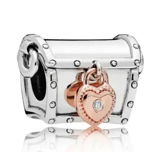 Original 925 Sterling Silver Charm Treasure Box With A Rose Padlock Set 2019 Club Beads Fit Pandora Bracelet & Necklace Jewelry
Original 925 Sterling Silver Charm Treasure Box With A Rose Padlock Set 2019 Club Beads Fit Pandora Bracelet & Necklace Jewelry