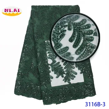 Green lace fabric africa lace high quality tulle lace fabric sequence lace fabric MR3116B
Green lace fabric africa lace high quality tulle lace fabric sequence lace fabric MR3116B