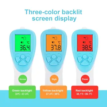 Body Thermometer Infrared Thermometer Forehead Thermometer Practical Generic Contactless Tri-Color Backlight LCD Fast
Body Thermometer Infrared Thermometer Forehead Thermometer Practical Generic Contactless Tri-Color Backlight LCD Fast