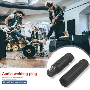 2pcs Mini XLR 3Pin Microphone Welding Audio Connector Durable Male Connector Wear-resistant Male Female Terminals Plug
2pcs Mini XLR 3Pin Microphone Welding Audio Connector Durable Male Connector Wear-resistant Male Female Terminals Plug