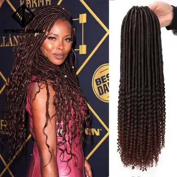 Spring sunshine 18inch Mambo Faux Locs Curly Crochet Braid Hair Bohemian Black Braiding Hair Synthetic Braids Hair Extensions
Spring sunshine 18inch Mambo Faux Locs Curly Crochet Braid Hair Bohemian Black Braiding Hair Synthetic Braids Hair Extensions