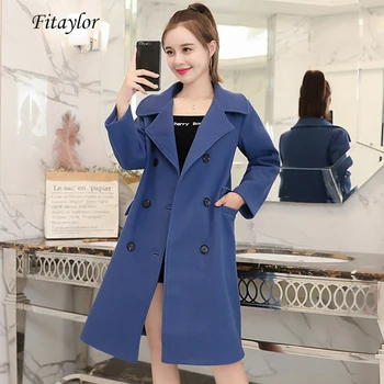 Fitaylor Woolen Trench Coat Women Winter Thick Plus Size 4xl Double Breasted Female Casual Overcoat Warm Woolen Long Outerwear
Fitaylor Woolen Trench Coat Women Winter Thick Plus Size 4xl Double Breasted Female Casual Overcoat Warm Woolen Long Outerwear