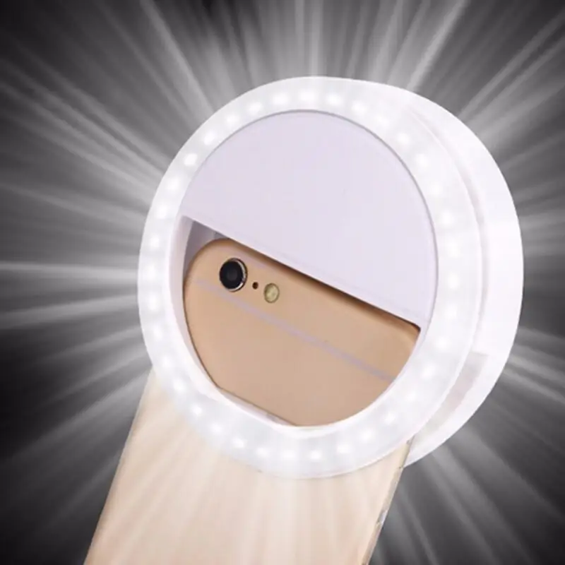 Кольцевой светильник Litwod для селфи мобильный телефон лампа с зажимом объектива 36