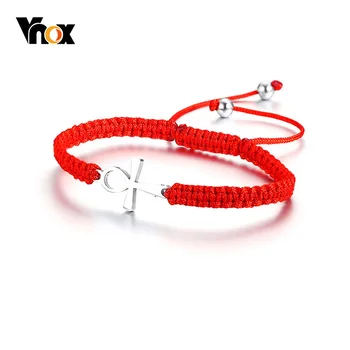 Vnox Ankh Cross Red String Cord Kabbalah Bracelets for Women Success Protection and Lucky Link Chain Bracelet Size Adjustable
Vnox Ankh Cross Red String Cord Kabbalah Bracelets for Women Success Protection and Lucky Link Chain Bracelet Size Adjustable