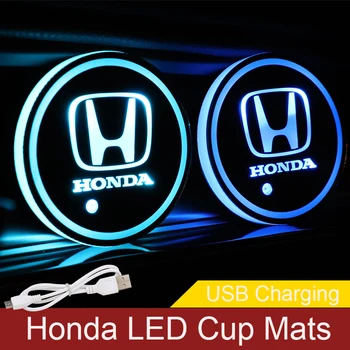 

Car Cup Drink Holder Logo Light for Honda Accord 7 8 DAX CBR 125 Jazz Civic CRV HRV Dio Fit Jazz Odyssey CRF Jade City X ADV 750