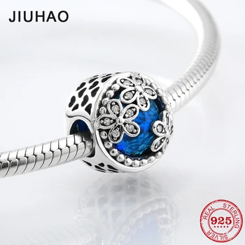 925 Sterling Silver Sparkling charm flower Deep blue crystal zircon beads Fit Original Pandora Charms Bracelet Jewelry making
925 Sterling Silver Sparkling charm flower Deep blue crystal zircon beads Fit Original Pandora Charms Bracelet Jewelry making