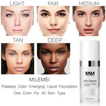 MILEMEI Color Changing Liquid Foundation Matte Lasting Foundation Makeup Coverage Natural Concealer Oil-Control Face Cream TXTB1
MILEMEI Color Changing Liquid Foundation Matte Lasting Foundation Makeup Coverage Natural Concealer Oil-Control Face Cream TXTB1