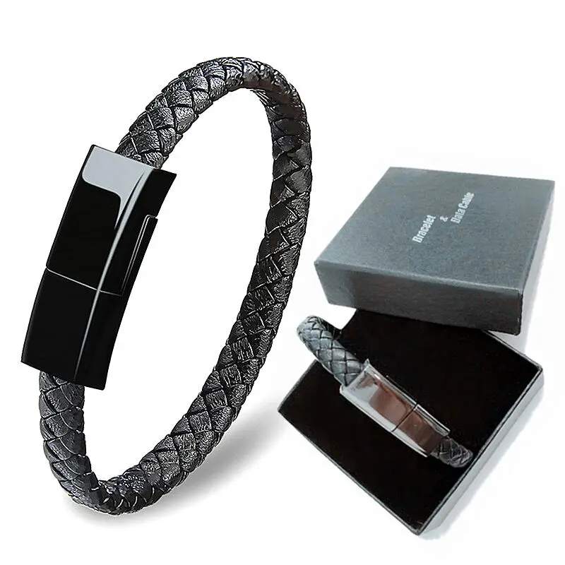 JUSFYU Leather Bracelet USB Cable for iPhone Android Type-C Micro USB Bracelet Cable Data Charger Sync Cable Charging Phone Line
JUSFYU Leather Bracelet USB Cable for iPhone Android Type-C Micro USB Bracelet Cable Data Charger Sync Cable Charging Phone Line
