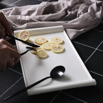 Ceramic Household White Rectangular Dish Dessert Fruit Plate Re Cup Tea Plate Creative Ceramic Tableware Plate Fruit Cake Plate
Ceramic Household White Rectangular Dish Dessert Fruit Plate Re Cup Tea Plate Creative Ceramic Tableware Plate Fruit Cake Plate