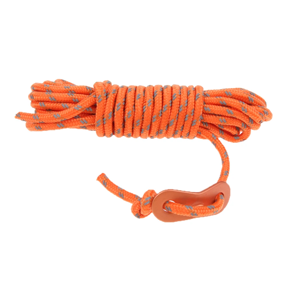 4mm Reflective Tent Guide Rope Guy Line Cord, Essential Camping Survival Gear Accessories 4mm Reflective Tent Guide Rope Guy Line Cord, Essential Camping Survival Gear Accessories