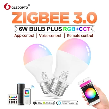ZigBee samrt led bulb 2 pack color changing(RGB & CCT) e27 E26 6W bulb light compatible with Amazon Alexa ,zigbee hub
ZigBee samrt led bulb 2 pack color changing(RGB & CCT) e27 E26 6W bulb light compatible with Amazon Alexa ,zigbee hub