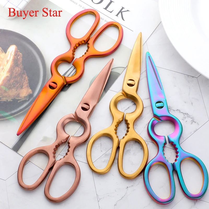 Multifunctional Stainless Steel Kitchen Household Scissors Shears Tool for Fish Meat Vegetables Herb Detachable Paper-cut Tools
Multifunctional Stainless Steel Kitchen Household Scissors Shears Tool for Fish Meat Vegetables Herb Detachable Paper-cut Tools