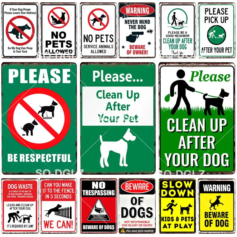 犬の注意記号警告メタル番犬壁の装飾ヤードサイン立ち入り禁止金属犬看板 Gooum