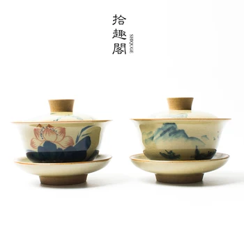 ceramic teapot pure manual only three tureen start restoring ancient ways cover cup coarse pottery bowl GaiHu
ceramic teapot pure manual only three tureen start restoring ancient ways cover cup coarse pottery bowl GaiHu