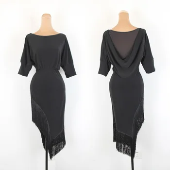 Latin Dance Dress Female Adult Black Irregular Fringe Dresses Women Practice Clothes Rumba Cha Cha Samba Salsa Show Wear DN4912 
Latin Dance Dress Female Adult Black Irregular Fringe Dresses Women Practice Clothes Rumba Cha Cha Samba Salsa Show Wear DN4912