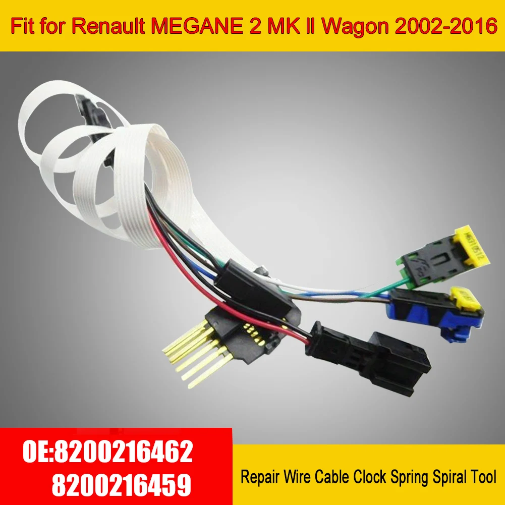 Repair Wire Cable Clock Spring Helical Cable Spiral Tool Fit for Renault MEGANE 2 MK ll Wagon 2002-2016 8200216462 8200216459
Repair Wire Cable Clock Spring Helical Cable Spiral Tool Fit for Renault MEGANE 2 MK ll Wagon 2002-2016 8200216462 8200216459