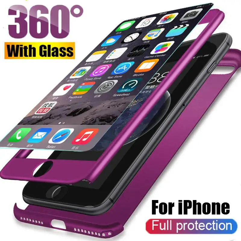 Luxury 360 Full Cover Phone Case For iPhone X 6 6S 7 8 Plus Case With Glass For iPhone X XR XS MAX 8 7 6 S Case Front Back Cover
Luxury 360 Full Cover Phone Case For iPhone X 6 6S 7 8 Plus Case With Glass For iPhone X XR XS MAX 8 7 6 S Case Front Back Cover