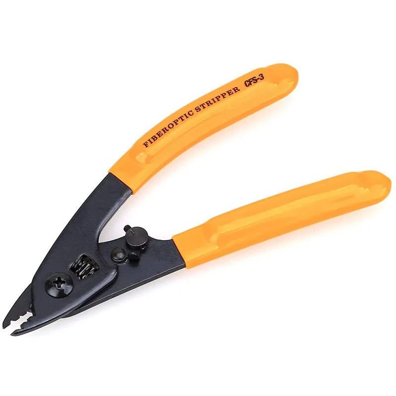 CFS-3 Fiber Optic Stripper, Three-Hole Pigtail Pliers Upgraded for Stripping 125μm 250μm Fiber Coating
CFS-3 Fiber Optic Stripper, Three-Hole Pigtail Pliers Upgraded for Stripping 125μm 250μm Fiber Coating