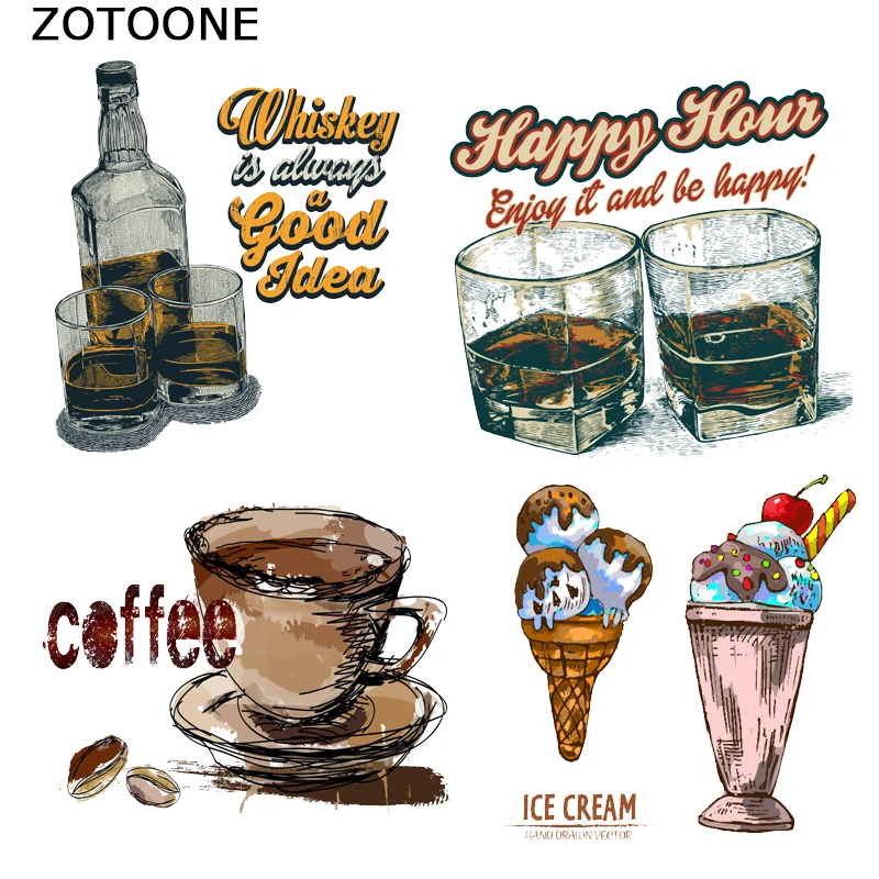 ZOTOONE Iron on Transfer Ice Cream Stripe Letter Coffee Patches Applique on Clothes Iron Patch Summer Style Diy Vinyl Sticker I
ZOTOONE Iron on Transfer Ice Cream Stripe Letter Coffee Patches Applique on Clothes Iron Patch Summer Style Diy Vinyl Sticker I