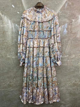 2020 Early Autumn New Women's round Neck Printing Pattern Color Matching Stitching Decorations Long-Sleeved Dress 731
2020 Early Autumn New Women's round Neck Printing Pattern Color Matching Stitching Decorations Long-Sleeved Dress 731
