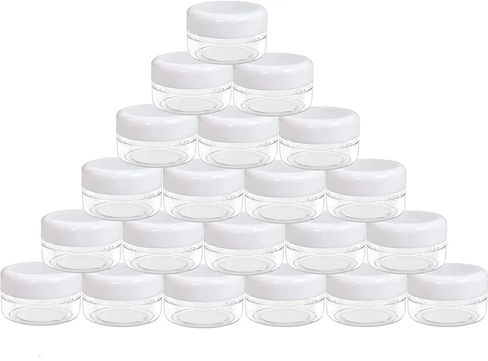 40pcs 10g Refillable Plastic Cosmetic Clear Container jars with Screw-on White Lids for Travel Storage Cream Packaging
40pcs 10g Refillable Plastic Cosmetic Clear Container jars with Screw-on White Lids for Travel Storage Cream Packaging