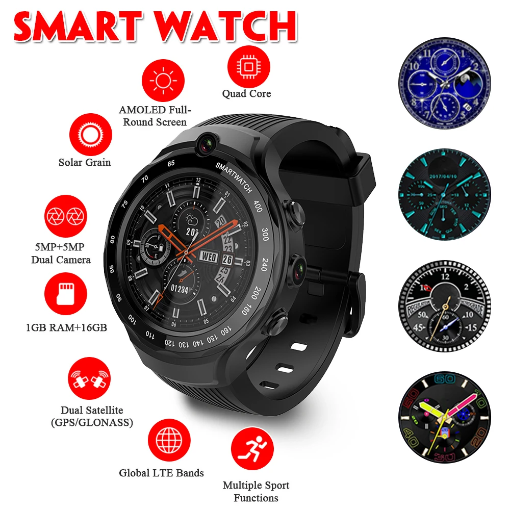 4G Smart Watch Android 7.1 16G ROM IP67 Dual Camera GPS WIFI Heart Rate Monitor Smartwatch Men Women
4G Smart Watch Android 7.1 16G ROM IP67 Dual Camera GPS WIFI Heart Rate Monitor Smartwatch Men Women