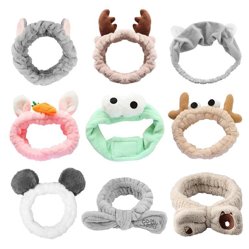 Повязка на голову Женская эластичная флисовая с бантом 65 видов | Аксессуары для