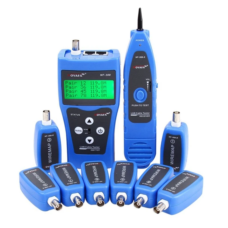 Noyafa Nf-388 Network Ethernet Lan Phone Tester Wire Tracker Usb Coaxial Cable 8 Far-End Jacks
Noyafa Nf-388 Network Ethernet Lan Phone Tester Wire Tracker Usb Coaxial Cable 8 Far-End Jacks