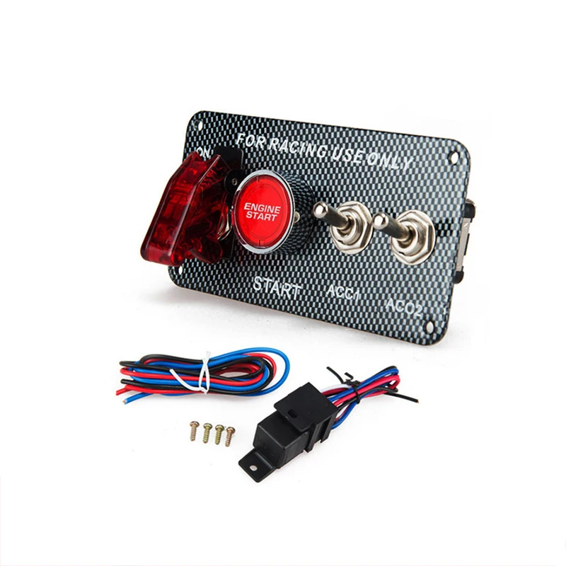 12V Racing car modification LED one-button start illuminated ignition switch Car circuit modification 5-in-1 combination switch
12V Racing car modification LED one-button start illuminated ignition switch Car circuit modification 5-in-1 combination switch