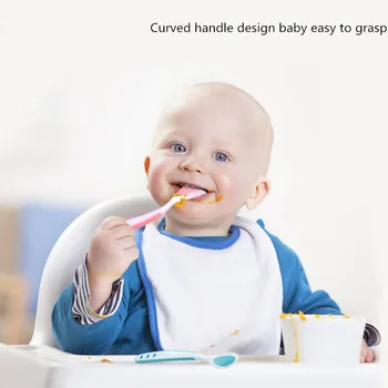 Baby Feeding Spoon Children Temperature Training Spoon Soft Silicone Cutlery Set Portable Children's Tableware To Protect Gums
Baby Feeding Spoon Children Temperature Training Spoon Soft Silicone Cutlery Set Portable Children's Tableware To Protect Gums