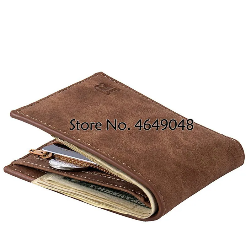 

Men Wallet Short Bifold PU Leather Men Purses multifunction Coin Bag Zipper Small Money Purses clutch Money Clip purses