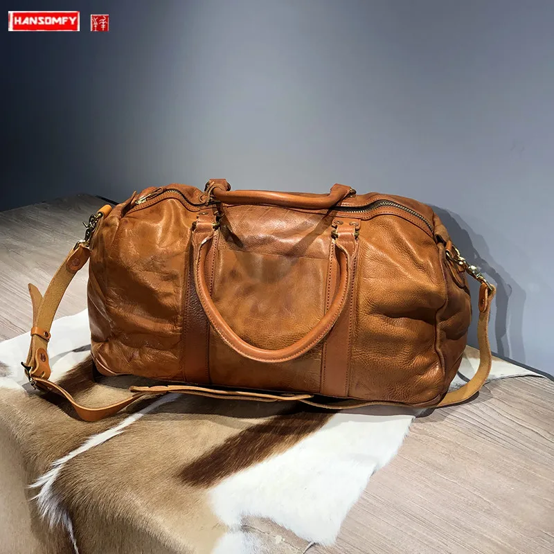 Eclectic! Pure leather travel bag men's leather men bag portable shoulder messenger large-capacity cowhide big bag tide
Eclectic! Pure leather travel bag men's leather men bag portable shoulder messenger large-capacity cowhide big bag tide