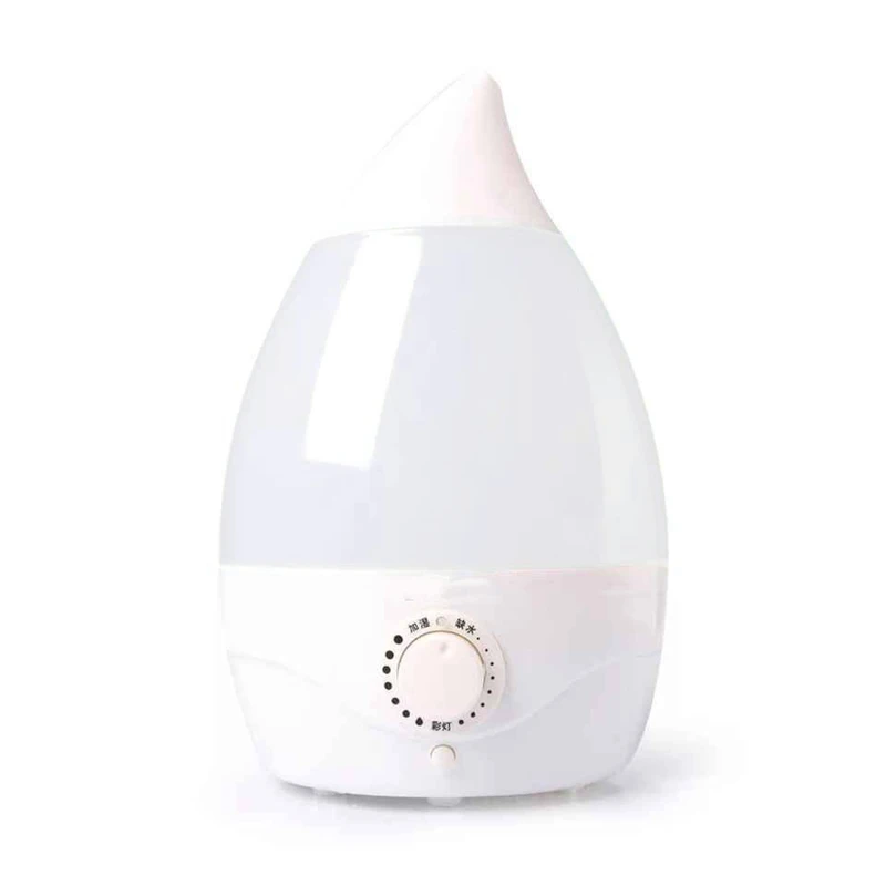 Humidificateur avec lumière LED, atomiseur domestique, vaporisateur de grand volume, brouillard muet, nébuliseur à ultrasons pour chambre et bureau, climatisation, 2L, 3L 4
