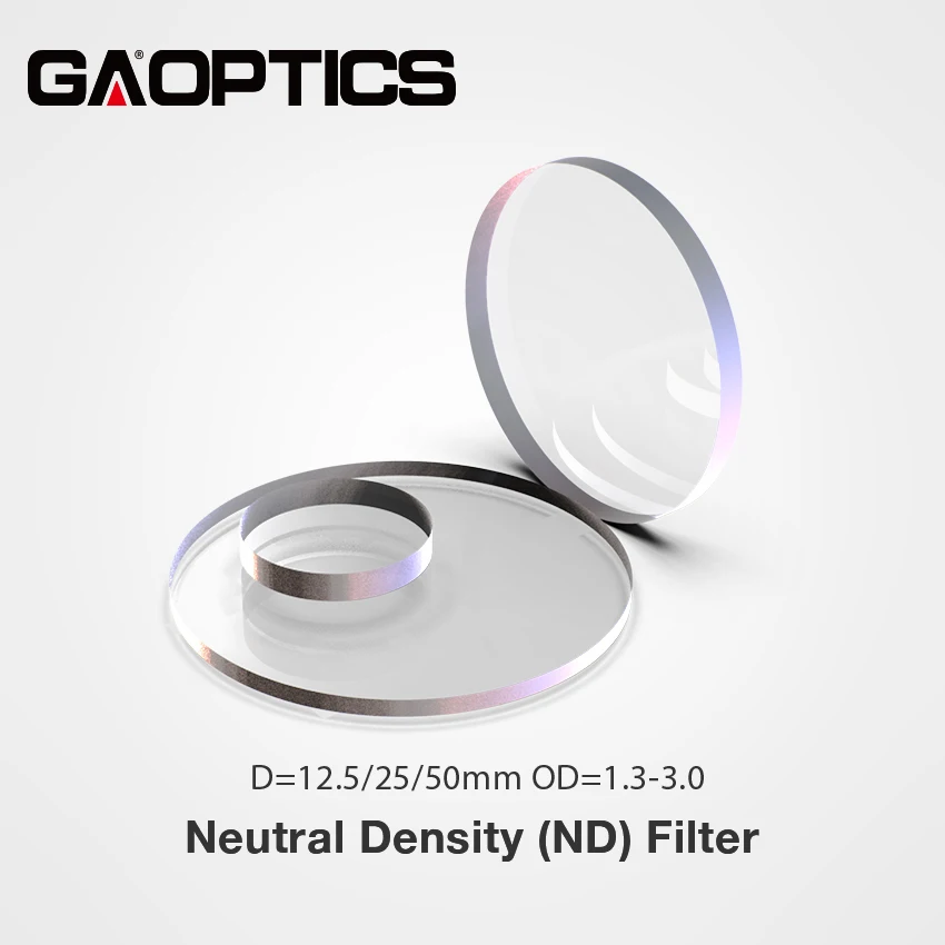 

Dia 12.5mm 25mm 50mm OD 1.3 2.0 3.0 Fused Silica Glass Neutral Density (ND) Filter