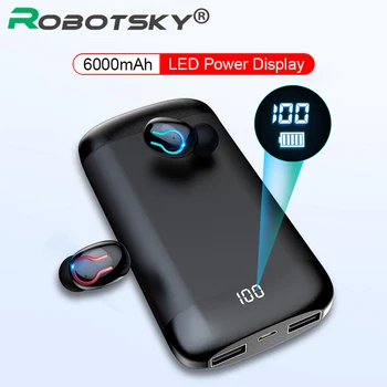 Q66 TWS Wireless Earphones Bluetooth V5.0 6000mAh Power Bank LED Display HD Stereo Sound Headsets With Dual Mic IPX5 Waterproof
Q66 TWS Wireless Earphones Bluetooth V5.0 6000mAh Power Bank LED Display HD Stereo Sound Headsets With Dual Mic IPX5 Waterproof