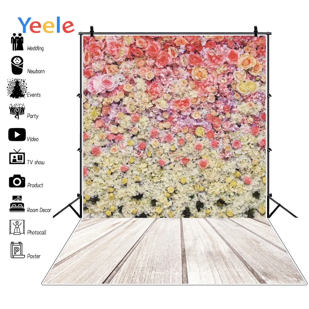 Yeele Flowers Wall Baby Shower Wood Plank Vinyl Background Backdrop Photophone Baby Photo Studio for Decoration Customized Size
Yeele Flowers Wall Baby Shower Wood Plank Vinyl Background Backdrop Photophone Baby Photo Studio for Decoration Customized Size