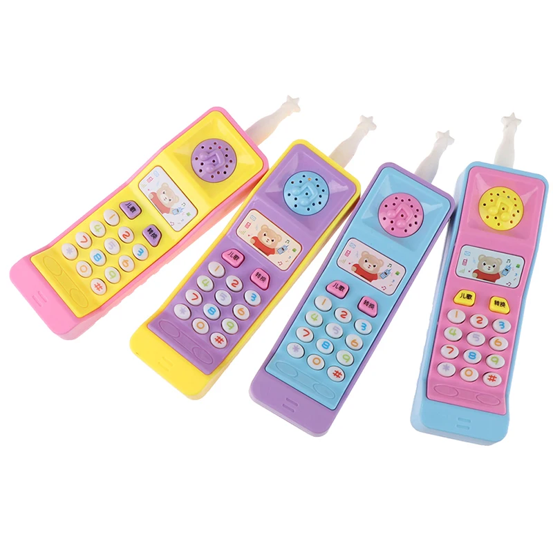 1PCs Kids Telephone Machine Cell Phone Toy Learning Machine Point Reading Machine Plastic Electric Study Electronic Vocal Toys