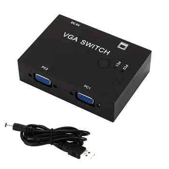 2 Port Accessories Metal LCD TV Manual Splitter With Cable VGA Switch KVM Video Sharing Box Black Wide Screen For PC Monitor
2 Port Accessories Metal LCD TV Manual Splitter With Cable VGA Switch KVM Video Sharing Box Black Wide Screen For PC Monitor