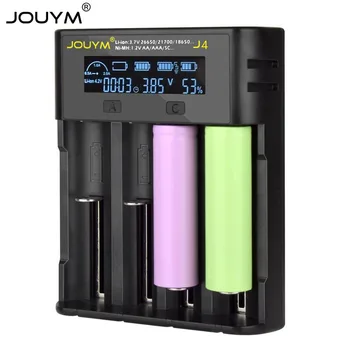 JOUMY J4 LCD Battery Charger Charging 18650 3.7V 18350 18500 21700 20700B 10440 26650 1.2V Ni-MH/Cd,SC, C A AA AAA NiMH Battery
JOUMY J4 LCD Battery Charger Charging 18650 3.7V 18350 18500 21700 20700B 10440 26650 1.2V Ni-MH/Cd,SC, C A AA AAA NiMH Battery